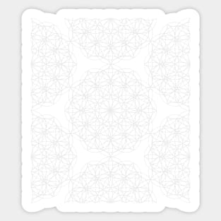 Black and white Flower of life mandala pattern Sticker